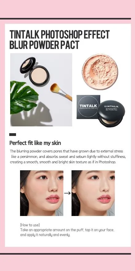 Baby skin matte Cover Pact Tiny Powder Blur Powder Calming Hypoallergenic Celebrity Russia