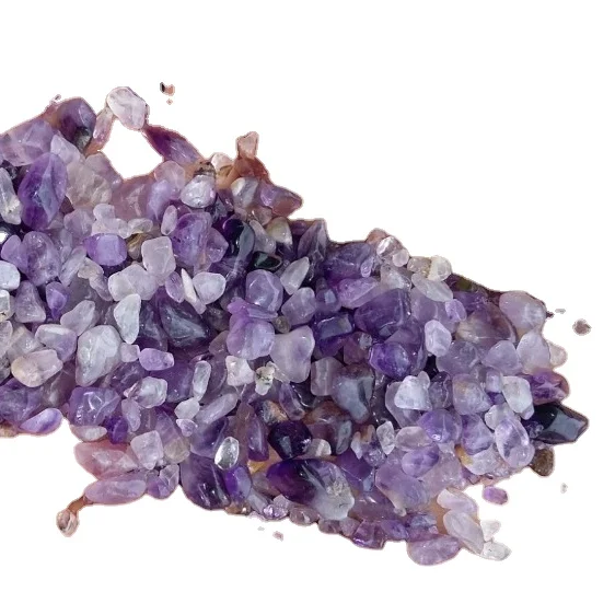 Machine polished amethyst round gravels for bio mate artificial mate manufacturing