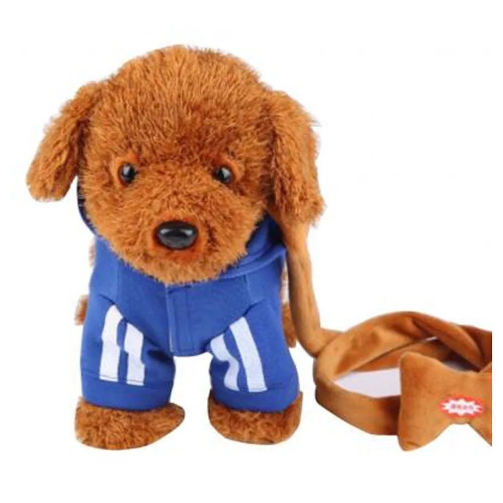 Dragon Sonic Unisex Blue Color Electronic Walking Dog Plush Brown Animal Remote Control Robot Toy