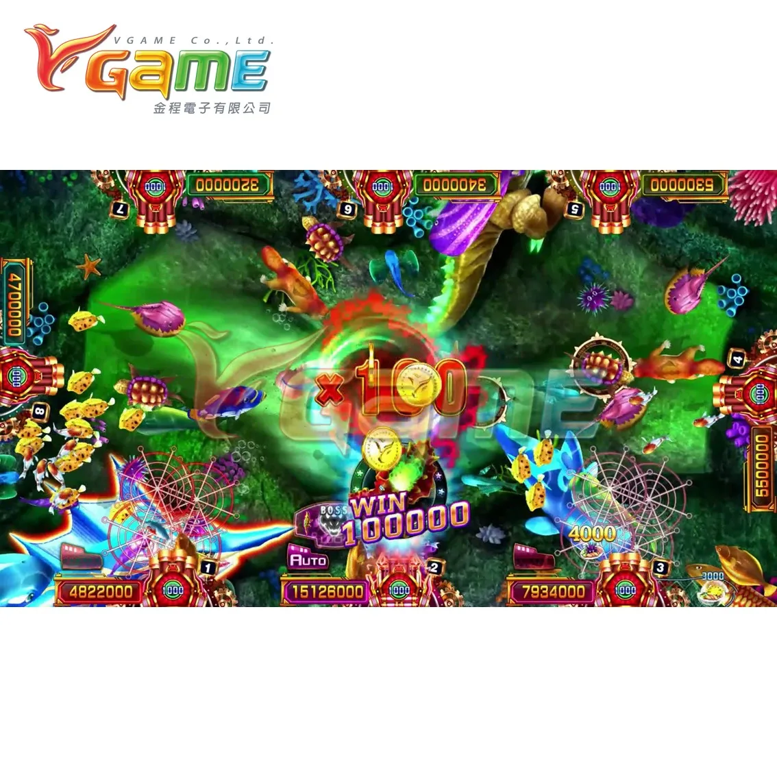 VGAME, 10 игроков, видеоаркады, рыба, распродажа