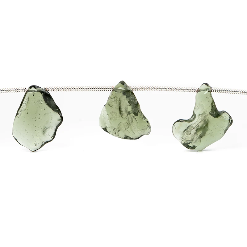 Оптовая продажа 100% натуральные бусины moldavite Nuggets необычный драгоценный камень Moldavite