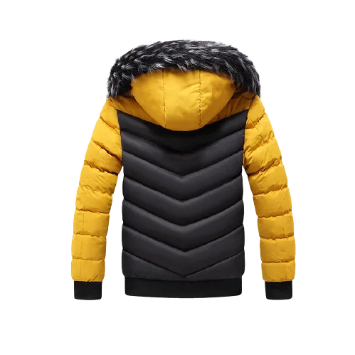 Winter Men Long Outwear Coat Mens Winter Jacket Cotton Padded Puffer Jacket Fashion Outdoor Coat Warm Fur Collar 2021