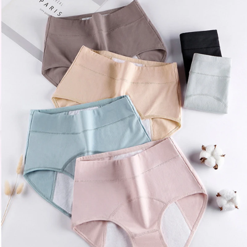 
Womem Sanitary Comfortable 3 Layers Leak Proof Underwear Plus Size Think Period Panties Cotton Menstrial 