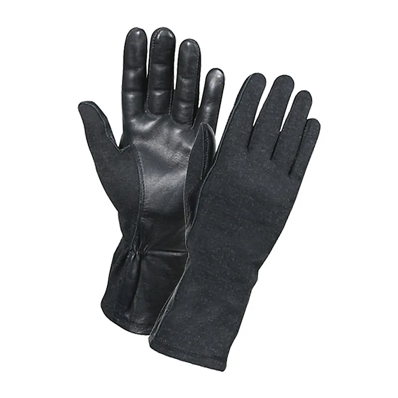 High Quality Pilot Gloves nomex flyer gloves Full Finger Style Leather Nomex Flight Gloves