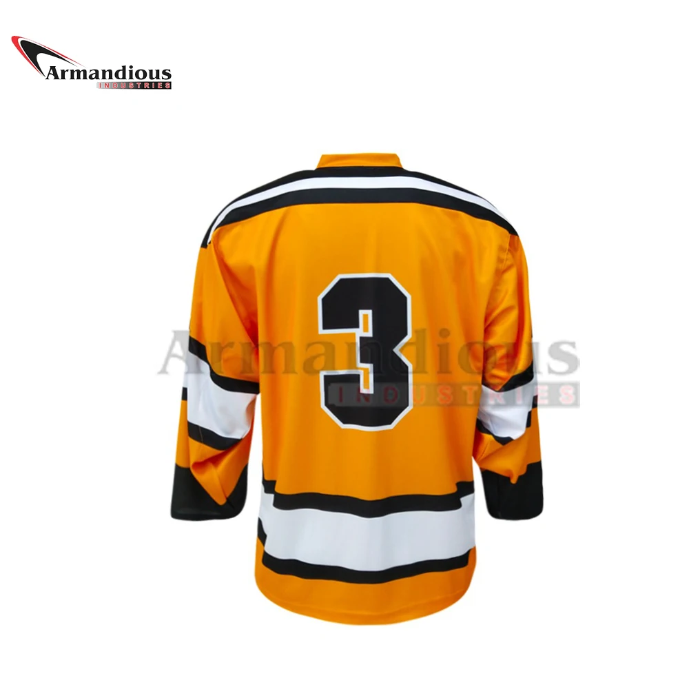 Черная классическая майка для хоккея с шайбой командные клубы Лига сублимация мужчин