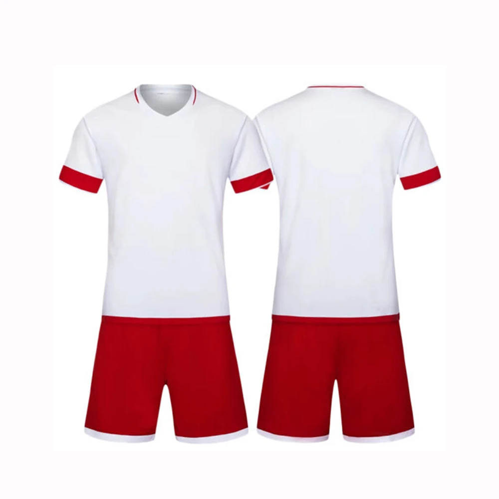 
Double tone color Soccer Uniform Quick Dry Jersey with Short hot Selling uniform for sale 