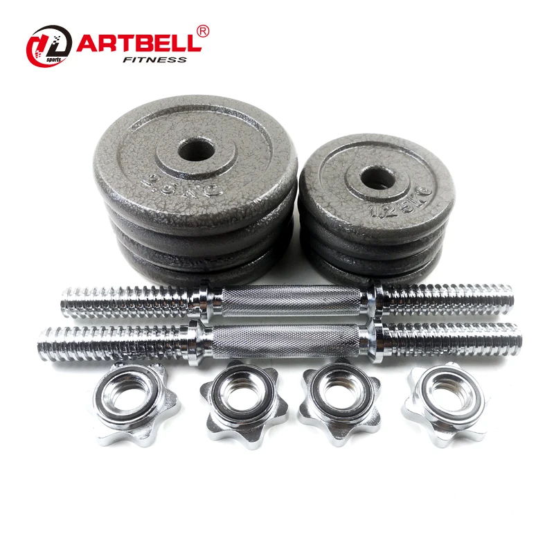 Artbell Adjustable Dumbbell Set Home Gym Exercise Loadable Dumbbell 40kg Chrome Handle 40kg Dumbbell Set