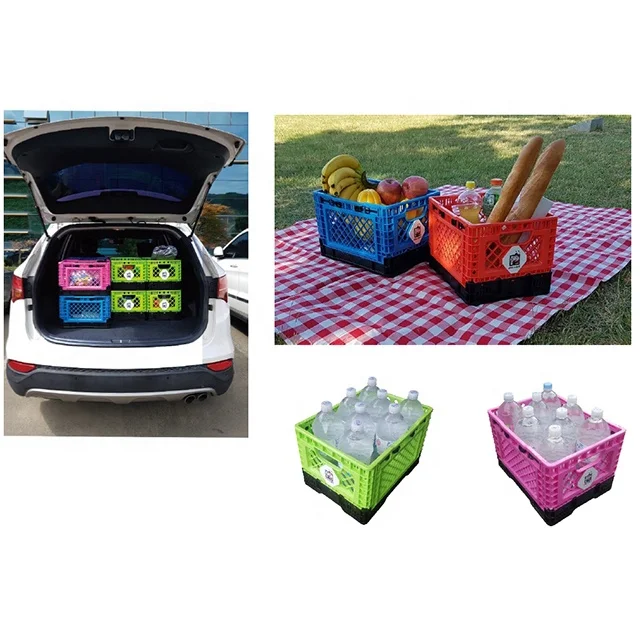 Smart Collapsible Crate Multi-purpose storage Stackable Crate Made in Korea Sturdy,Durable and Reliable