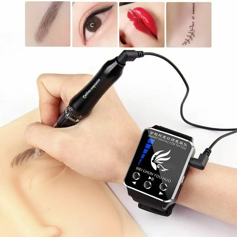 smart Watch Professional mini pen Tattoo Machine Portable Permanent Makeup Tattoo gun