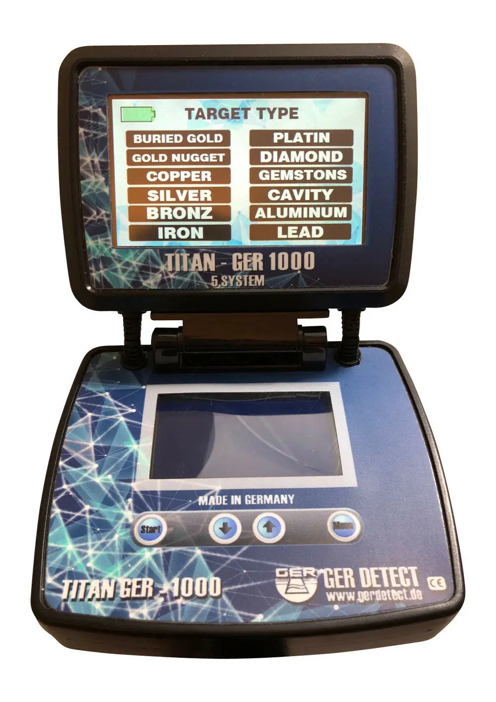 Металлоискатель GER detecct Titan 1000 3D 5 многофункциональный глубокий геолокатор для золота