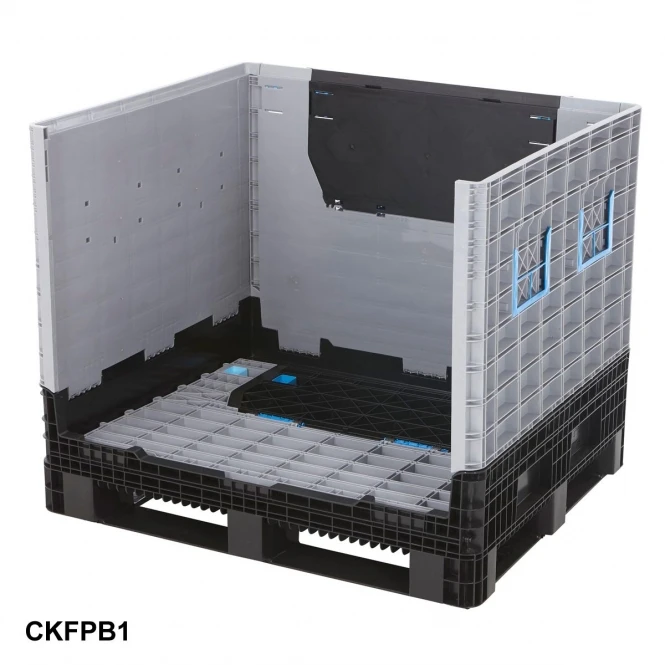 hot selling 2023 movable plastic pallet box collapsible fold able boxes with pallets for warehouse and storage puppose