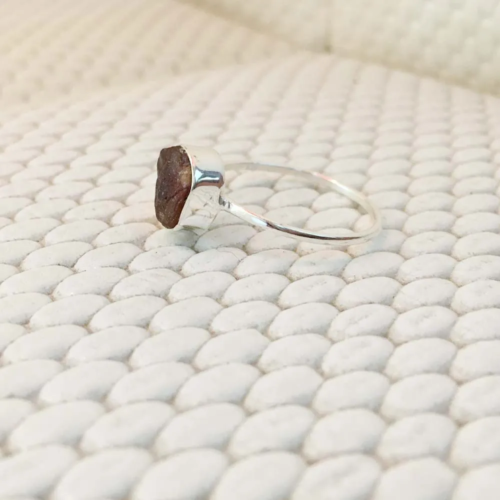 Hot Selling Simple Design Ring Fanta Garnet Gemstone 100 % 925 sterling silver Excellent Quality Factory Wholesale Price Ring