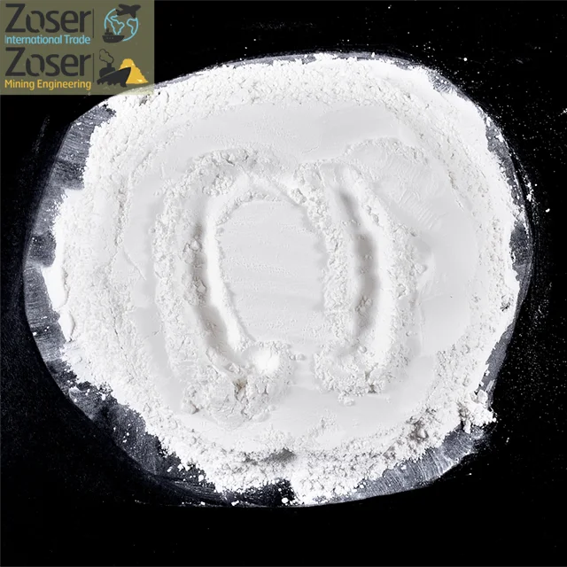 Talc powder for industrial use, 95% whiteness, 45 microns in diameter, 325 mesh size, used as filler.