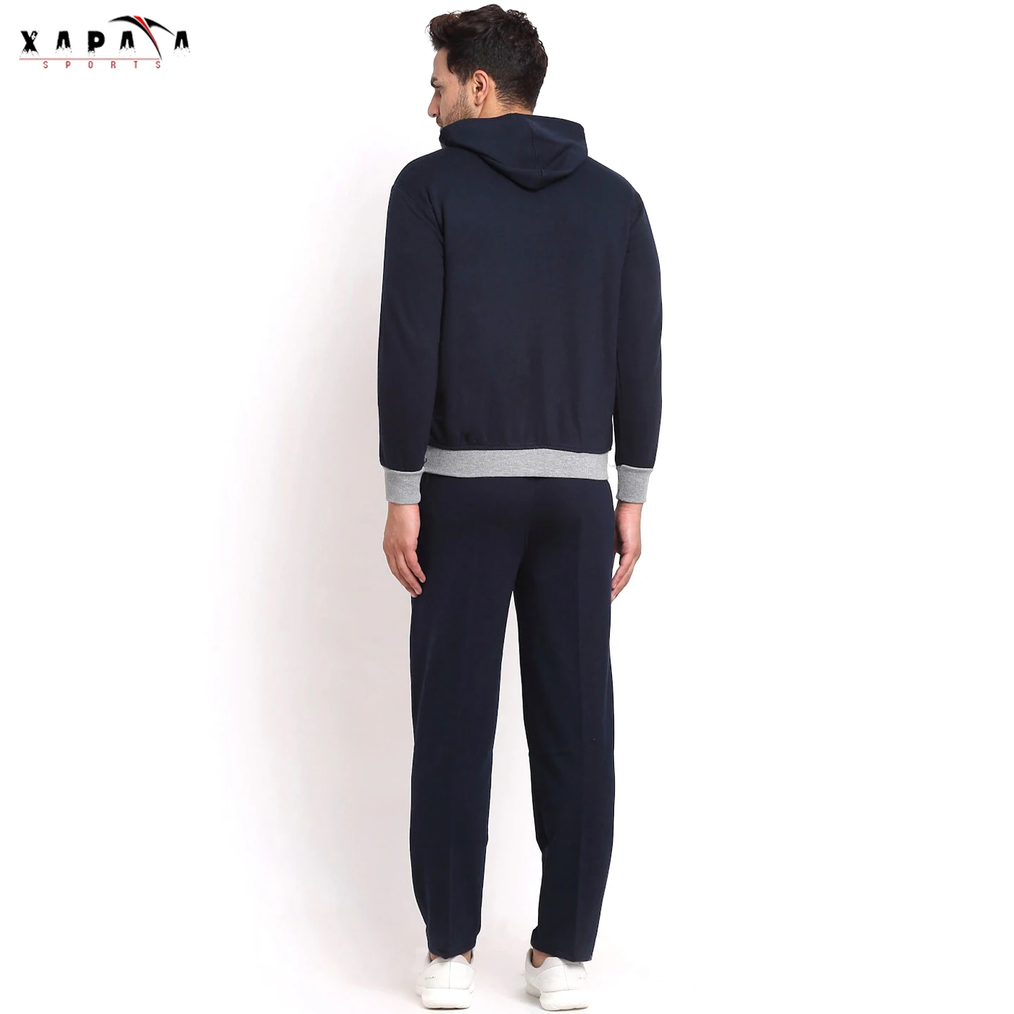Men Navy Blue & Red Color Blocked Tracksuit Hot Selling Outer Wear Men Tracksuits By XAPATA SPORTS