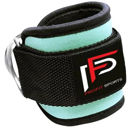 High Quality Pink Gym Ankle Straps with Neoprene Padding Wholesale Cable Machine Fitness Equipment Protection Function