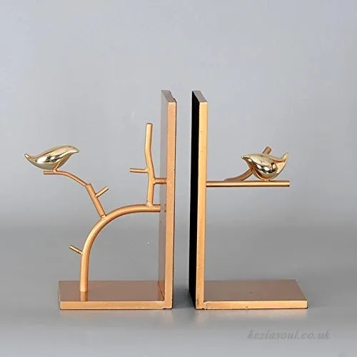 Bird Figurine Bookends Good Quality Office Book Support Bookends Metal Book Stand Holder For Desk For Home School Library 2024