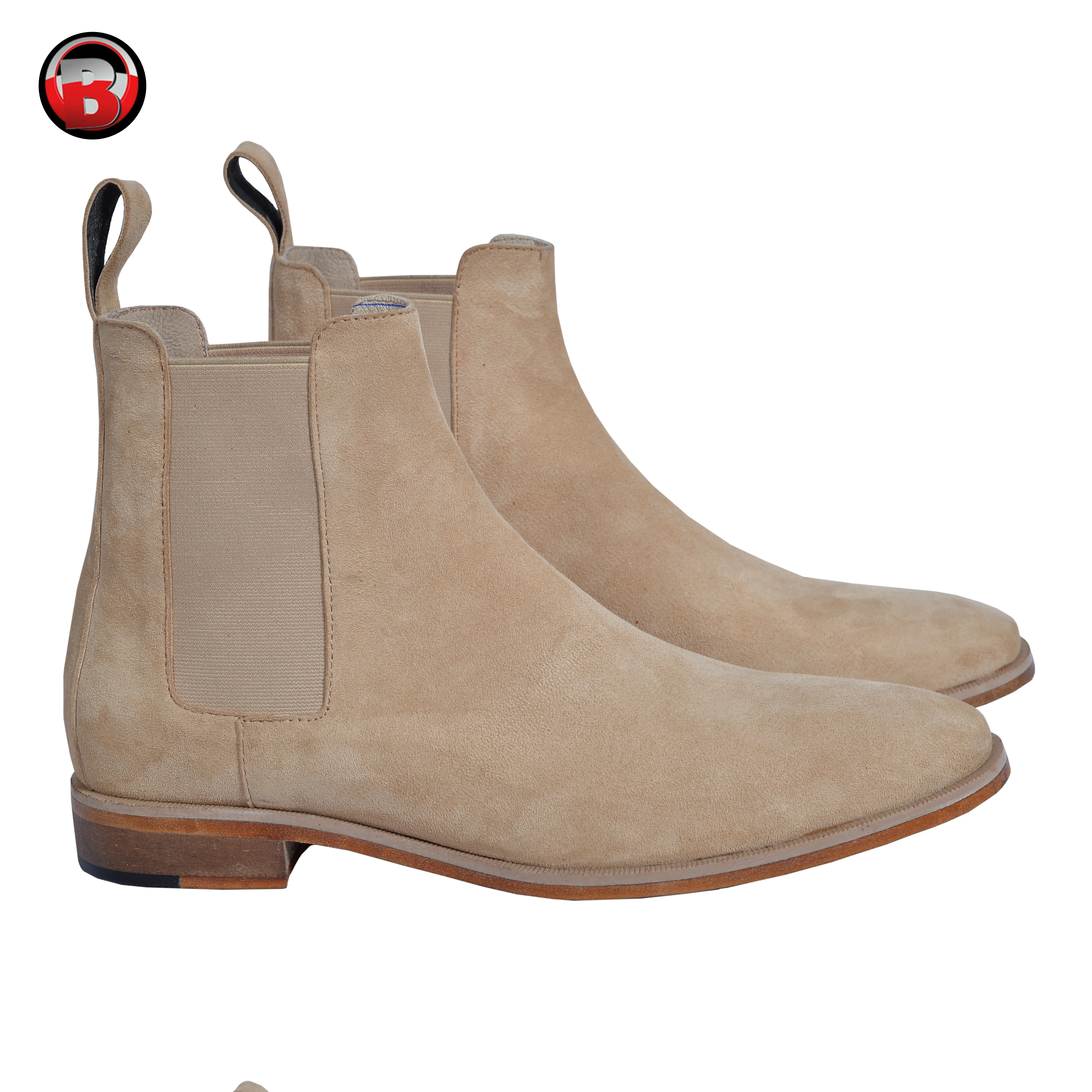 Новейшие Бежевые замшевые кожаные модные мужские ботинки челси, Мужская классическая обувь ручной работы, мужские ботильоны