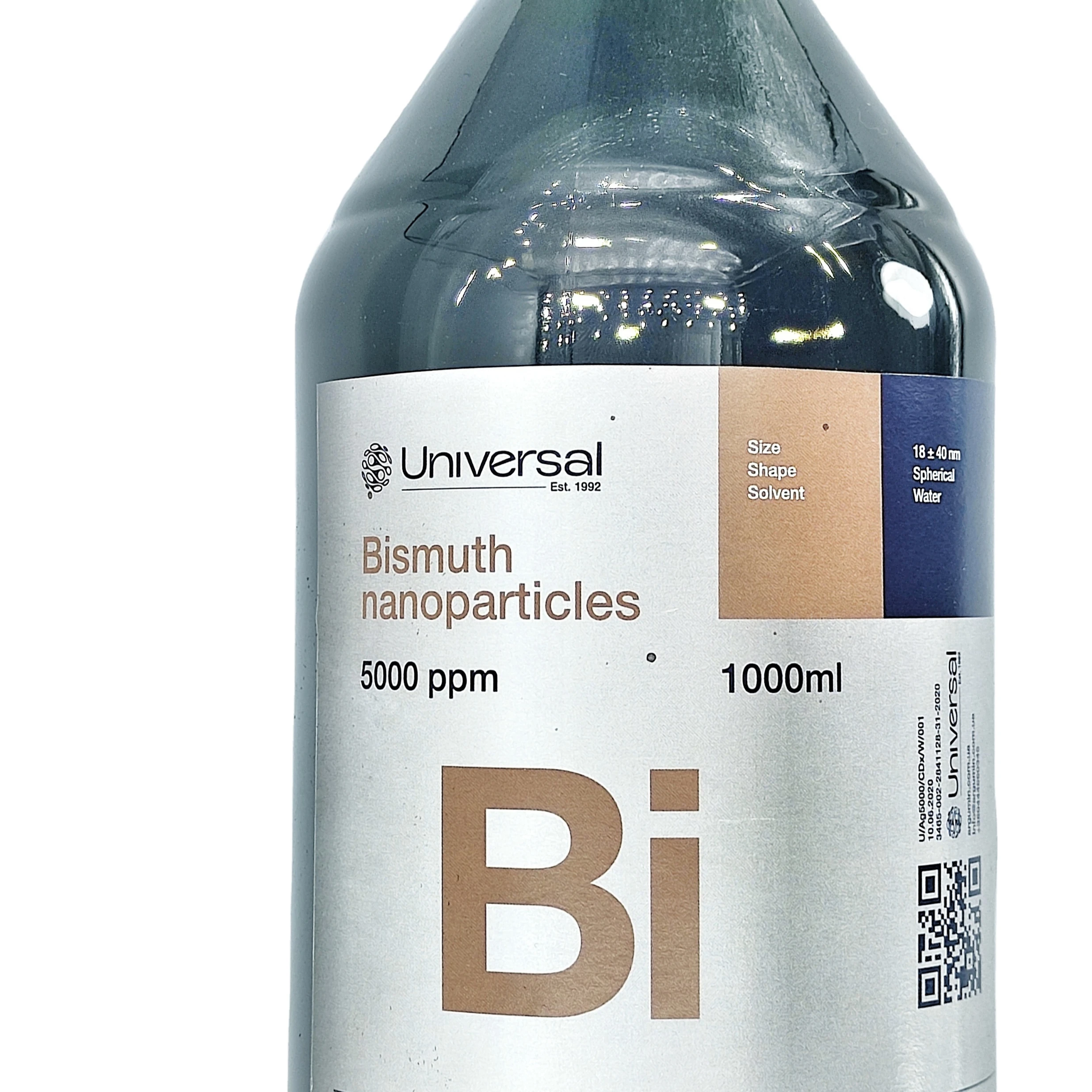 Высококачественные промышленные бутылки пищевого класса, коллоидные нано-бисмуты 5000ppm, бинаночастицы, металл, Бисмут, медицинский класс