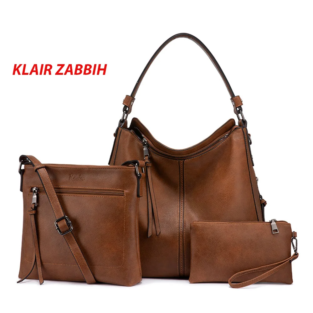 Custom multi color 3 layers hand made felt lady woman hand bag with leather strap