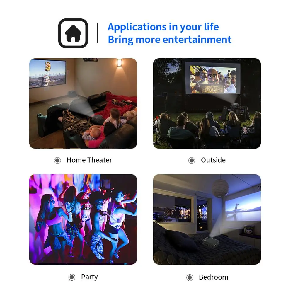 [Wifi Micrast Version ] Factory Directly selling New Mini Portable Native HD 720p LCD LED Home Theater Movie Video Projector