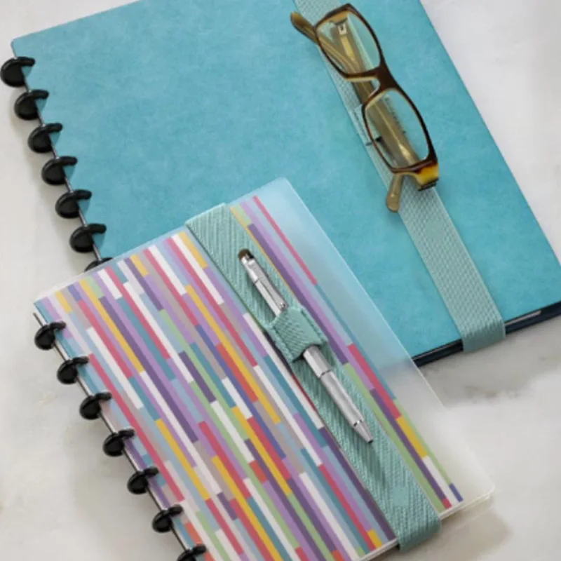 Portable Pen Holder Pencil Holder Pen Sleeve Case Pouch for Journals Notebooks Rigid Adjustable Elastic Band