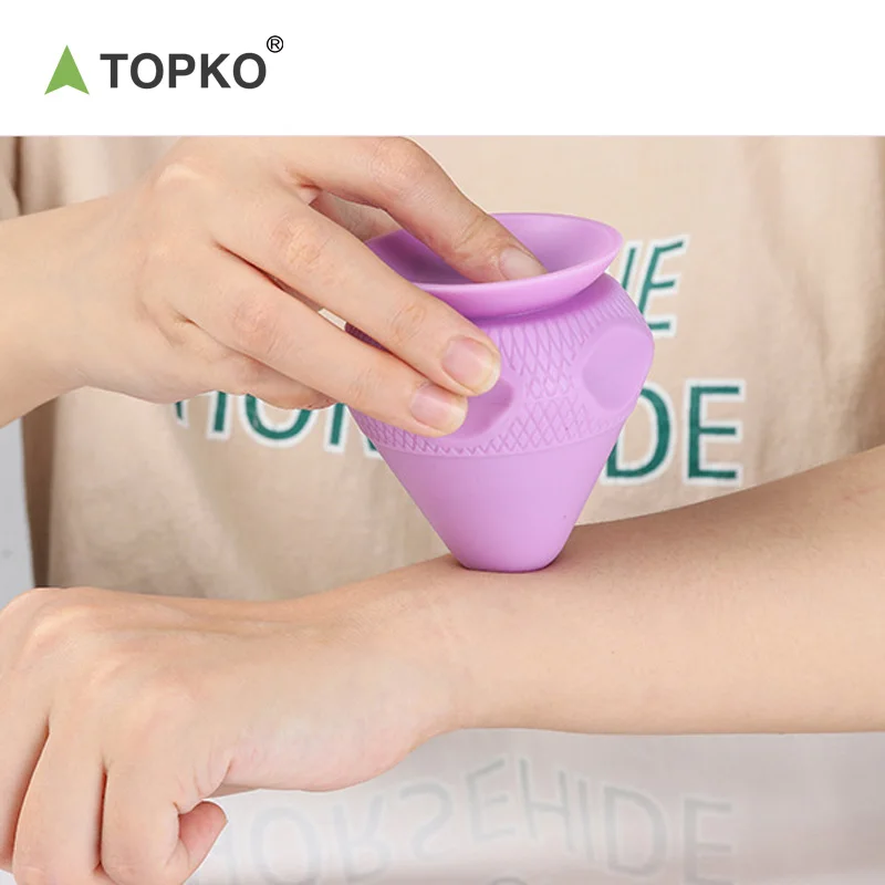 Силиконовый массажный шарик TOPKO твердый поглощающий мяч для разглаживания мышц торакального отдела позвоночника спины и ног
