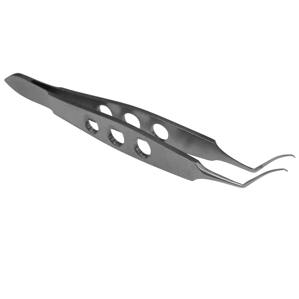 Изогнутый пинцет для капсулоргексиса из нержавеющей стали 11 мм