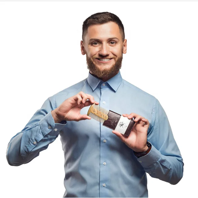 Handmade Sandalwood Anti-Static Pocket Comb Beard and Mustache Comb