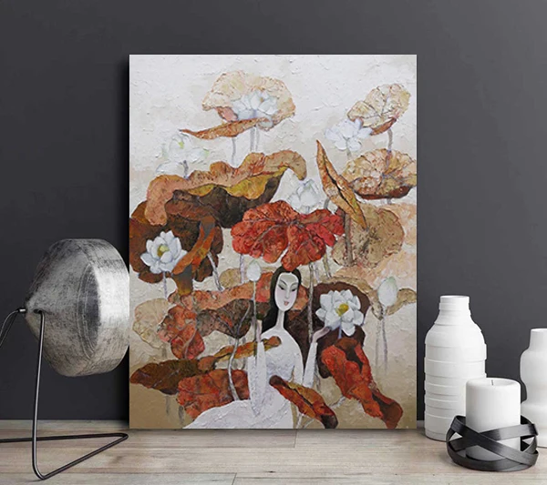 
Современного искусства картины Gifts & Crafts лотоса аромат VKP с различными цветами дополнительные рамы 
