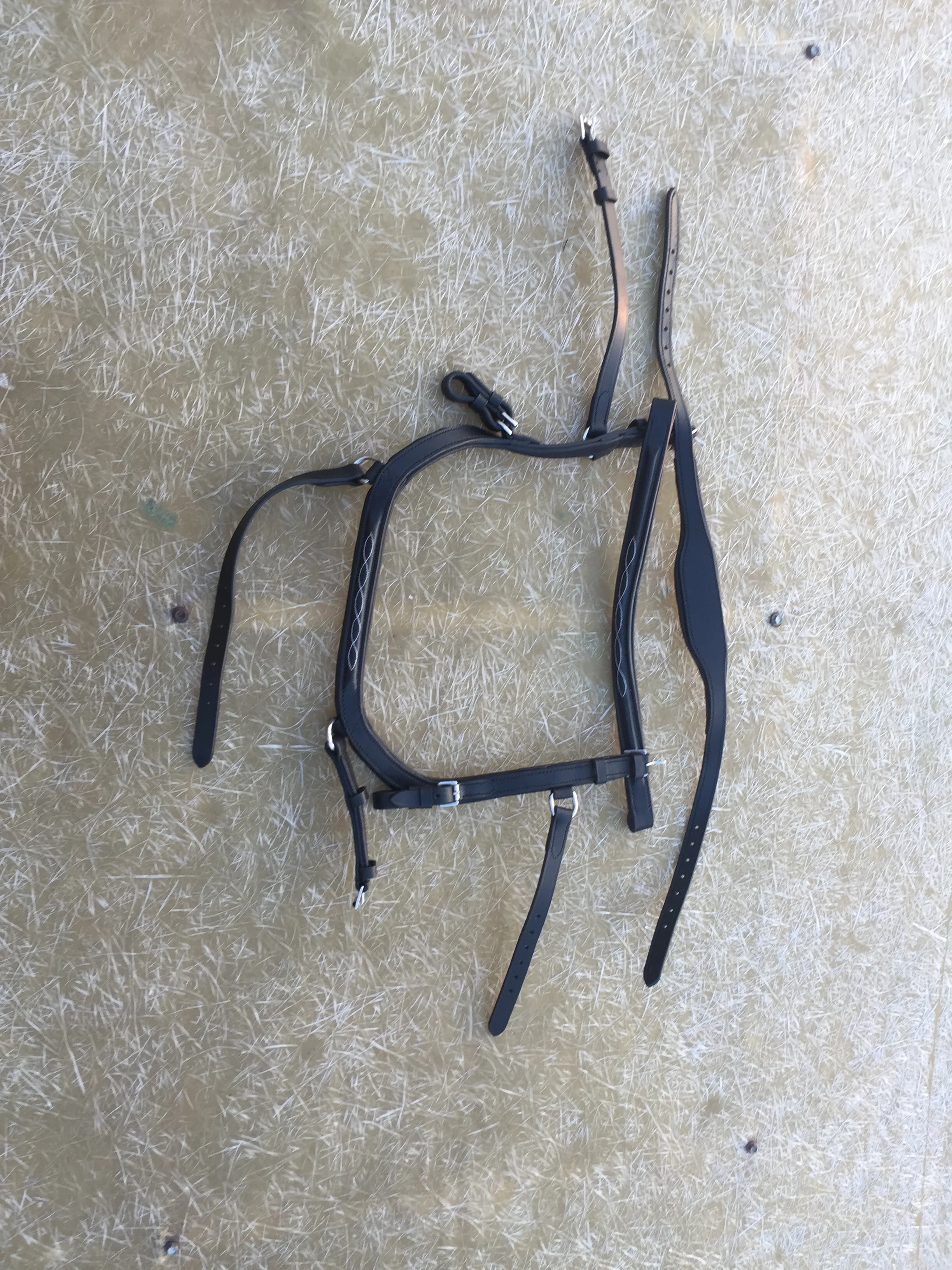  Кожаная лошадь Micklem уздечки белая сшитая бровей уздечка темная Гавана-Большая