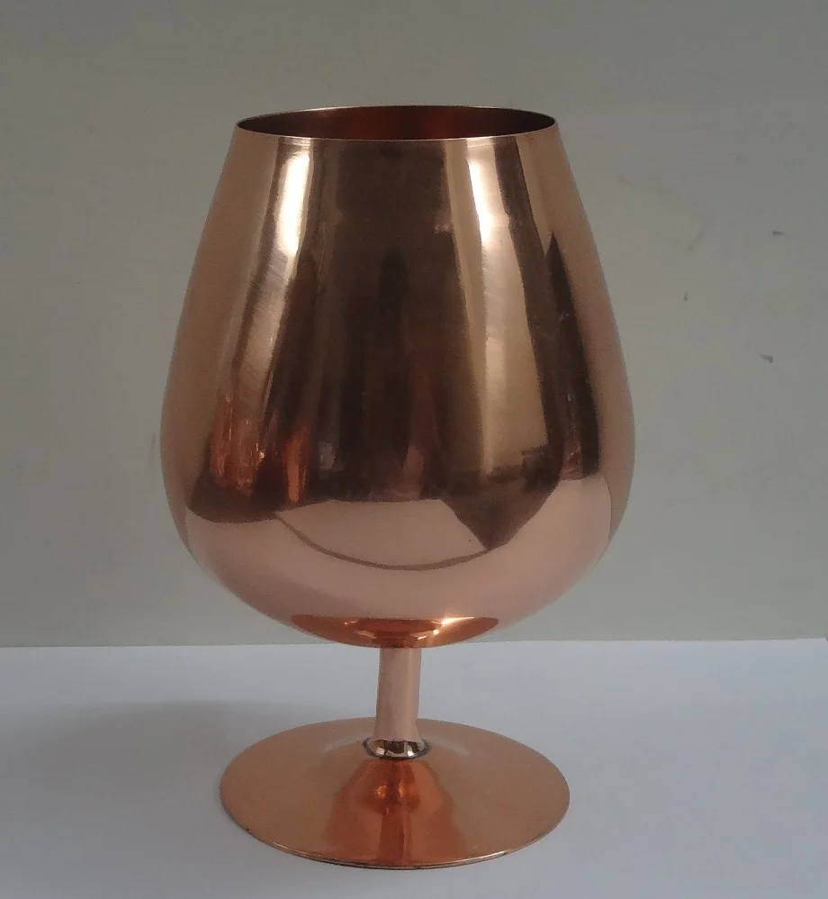 Large Solid Copper Snifter Goblet Cups Large Moscow Mule Cups Copper Wine Glasses Cocktail Champagne Snifter Goblet