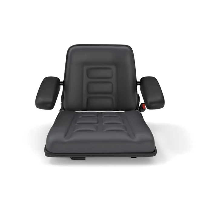 Adjustable Suspension Backrest Headrest Armrest, Forklift Seat With Slide Rails, Foldable Heavy Duty for Tractor Forklift