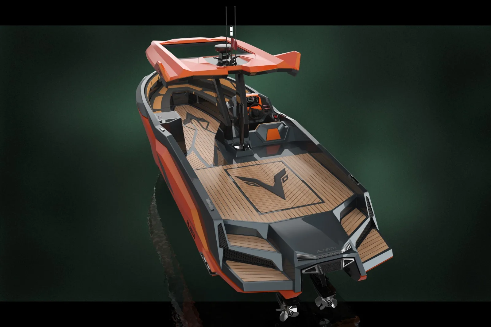 Alesta Marine Luxury Raptor Parasailing Boat ORANGE New Fiber Glass Entertainment CE Best Quality White Ocean Sea Lake River