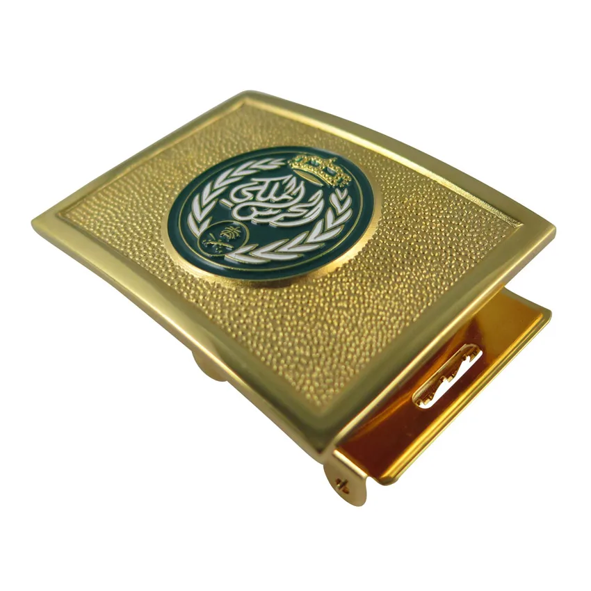 manufacturer metal brass military custom logo stainless steel belt buckle