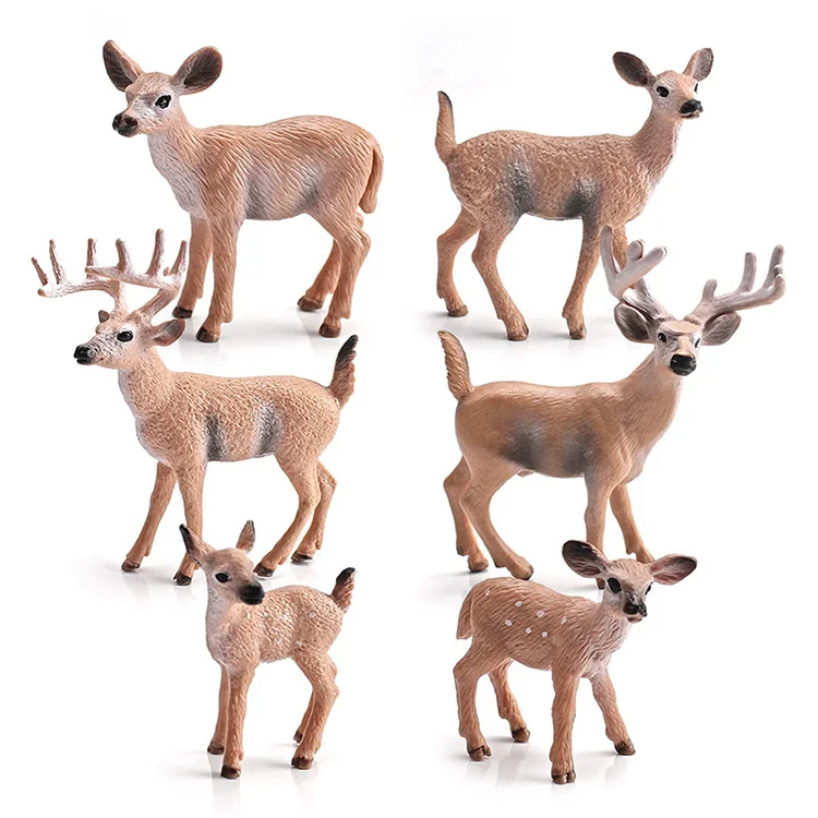 Hot sale Table Decoration Woodland Figurines Toy Hollowl  White-Tailed Buck Toy Wild Forest Animal Mode