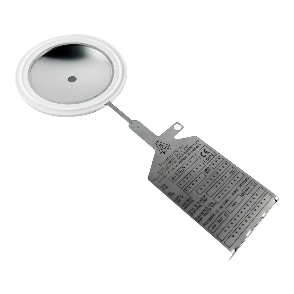 
Y90-Sanitary TYPE - NANOSCORED REVERSE BURSTING RUPTURE DISC for Pharma, Food and Aseptic application. Made in Italy 