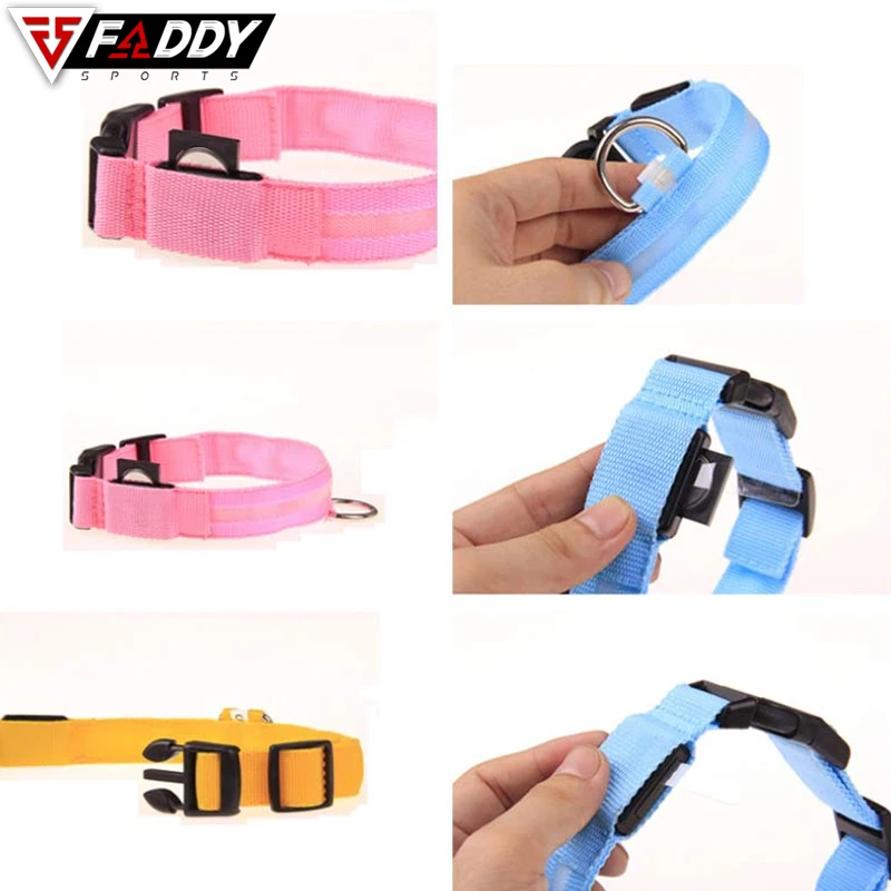  Оптовая продажа разноцветный регулируемый нейлоновый ошейник для собак и кошек с принтом лап колокольчиком цветной