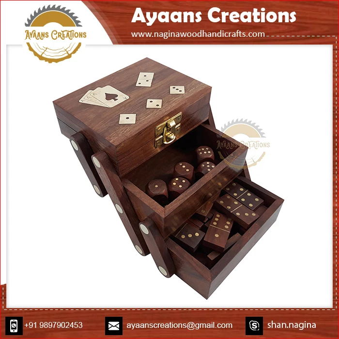 Most Selling Popular Children And Adult Games 3 In 1 Multi Game Box With Custom Shape Design Available At Minimal Price