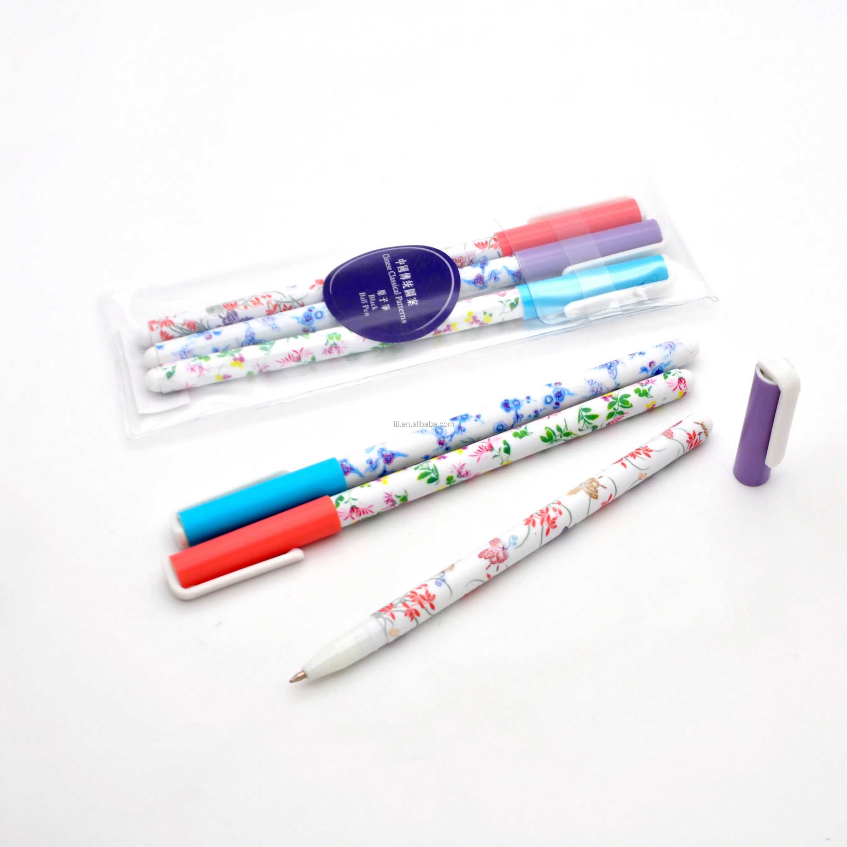 
Plastic promotion logo pen wholesale pen gift set 