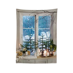 150x200 Зимний снег арт Арктический круг праздничный Досуг праздничный настенный гобелен