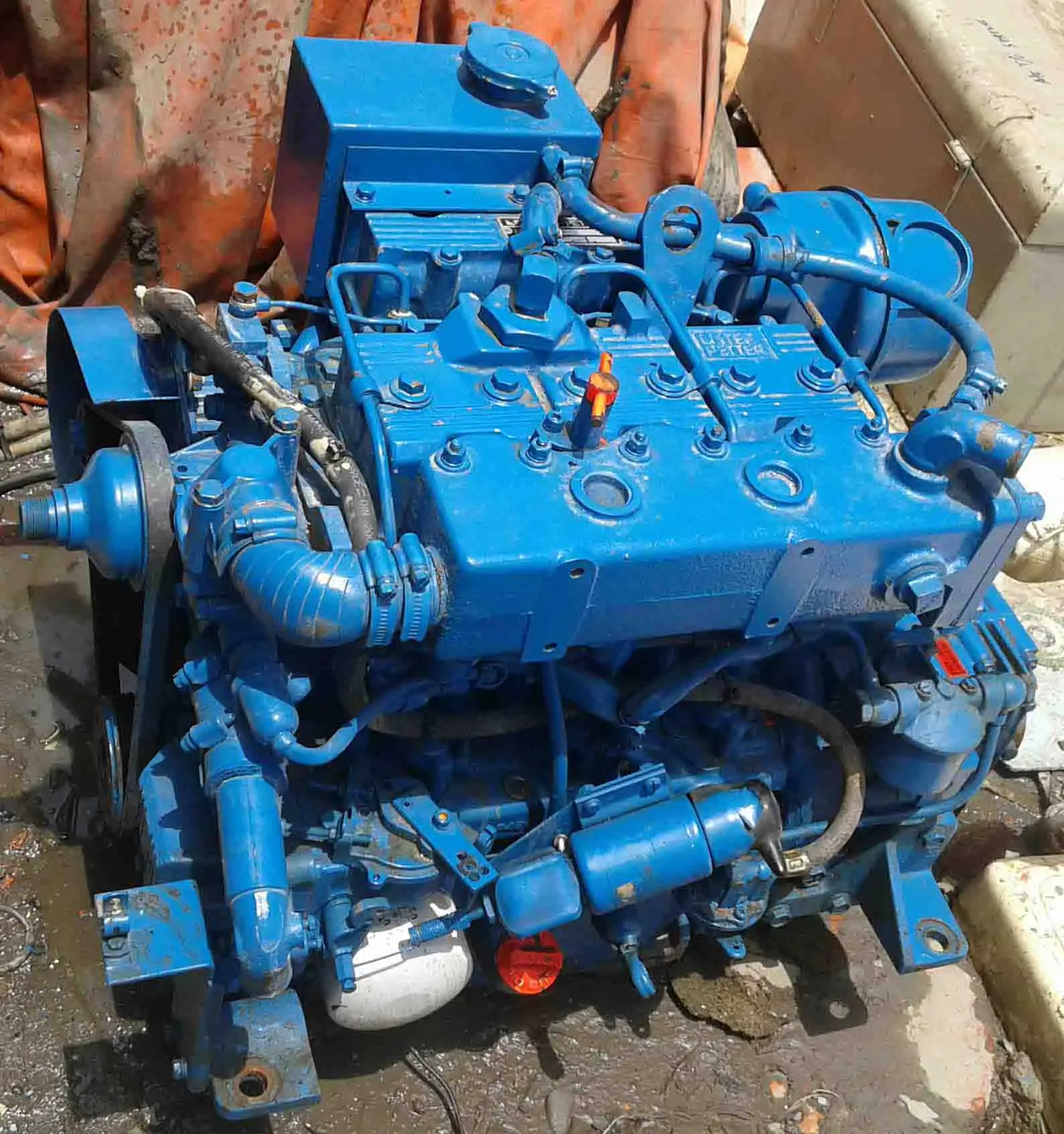 Marine diesel inboard motor Lister Petter LPW3 Lifeboat Engine for sale Made in England Fresh water cooling 3 cylinders engine