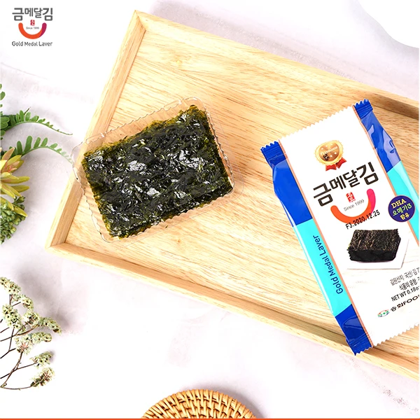 HIGH QUALITY Korean Organic Roasted Delicious Crispy Seasoned Omega 3 Nori Seaweed Snack