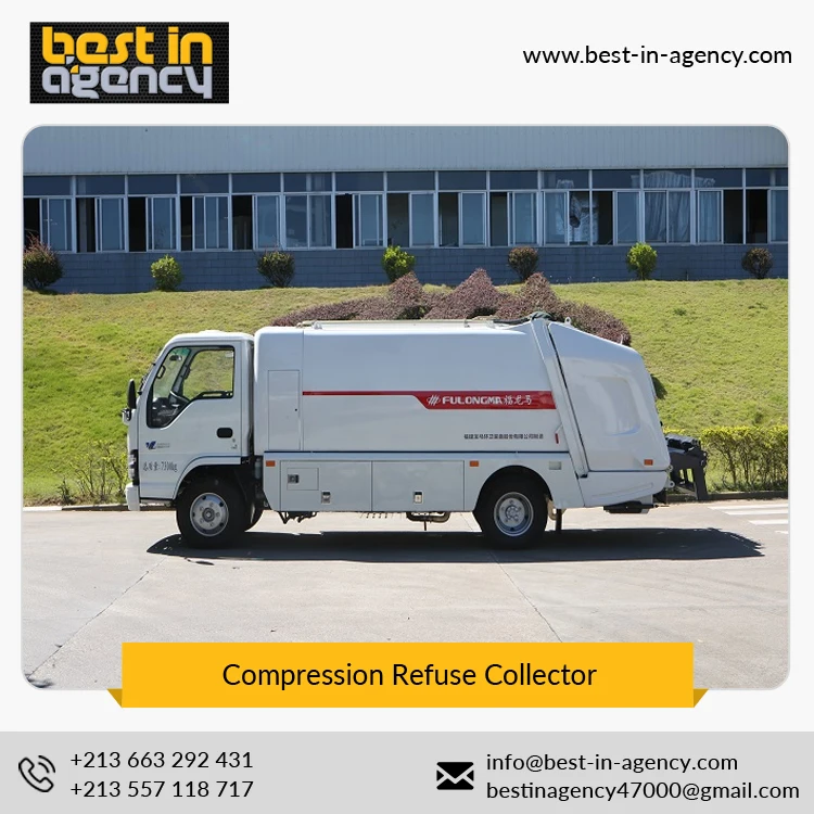 
Automatic/ Manual Control Mode 0.66 m3 Hopper Volume Compression Refuse Collector Garbage Truck 