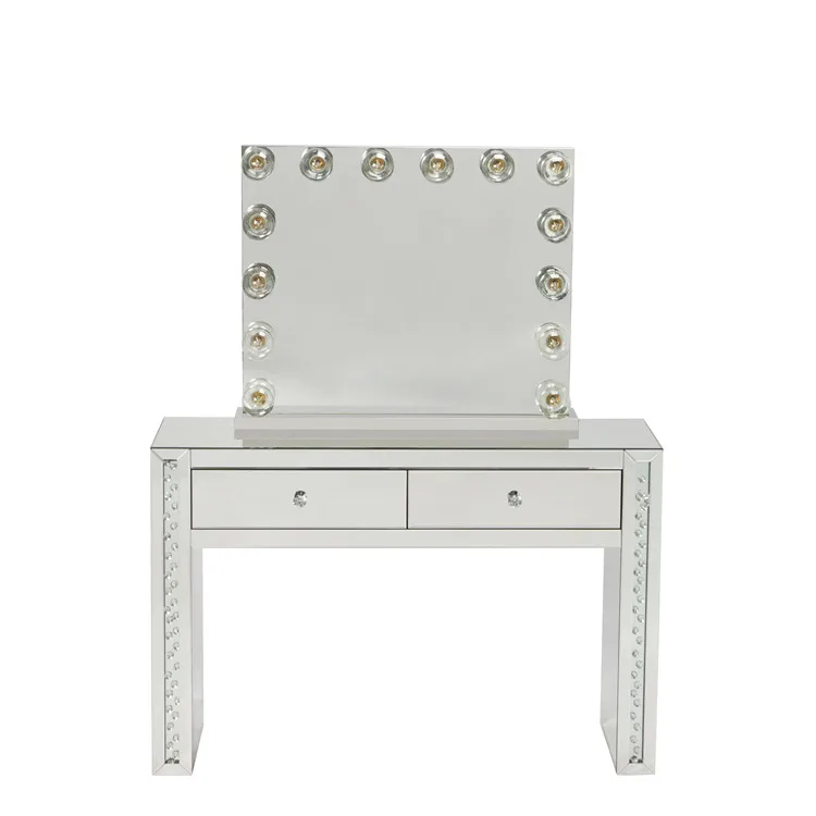 
Wholesale Home Furniture Classic Makeup Table With Mirror Vanity Organizer Storage Makeup Glass Desk 