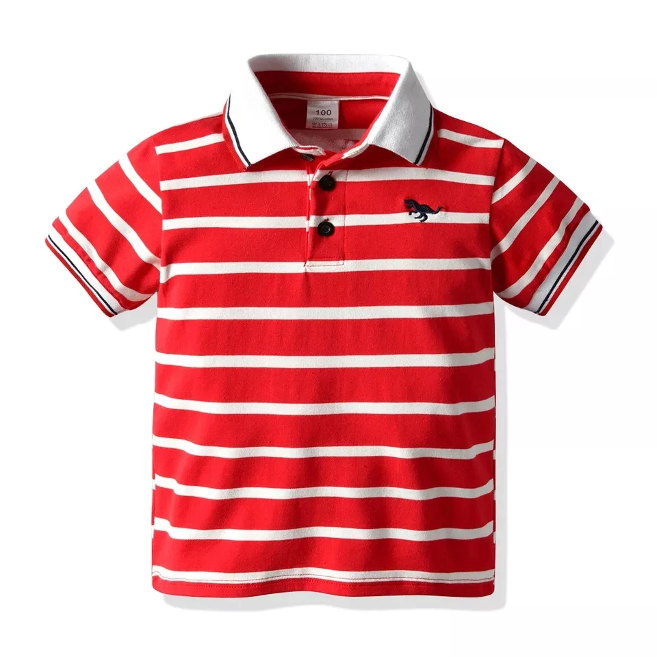 OEM service wide stripe children boys polo t shirts boys mix color kids clothes from Bangladesh with cheap price