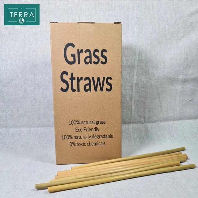 Vietnam All Season 20cm 3 - 8mm Diameter 100% Grass Home Kitchen Tabletop Disposable Straws With No packaging for each straw