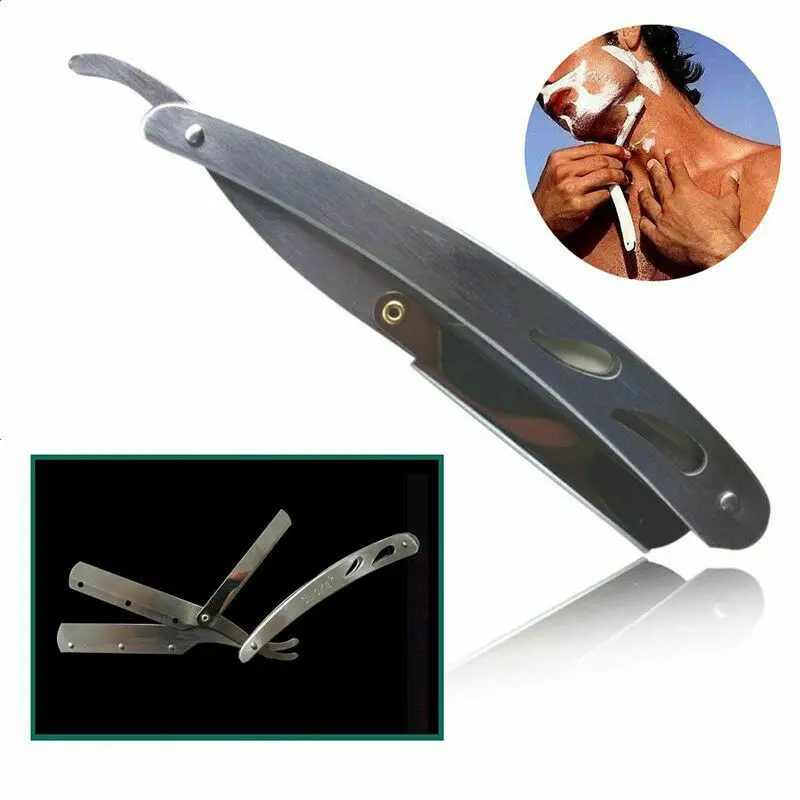 professional straight barber edge steel razors folding shaving knife
