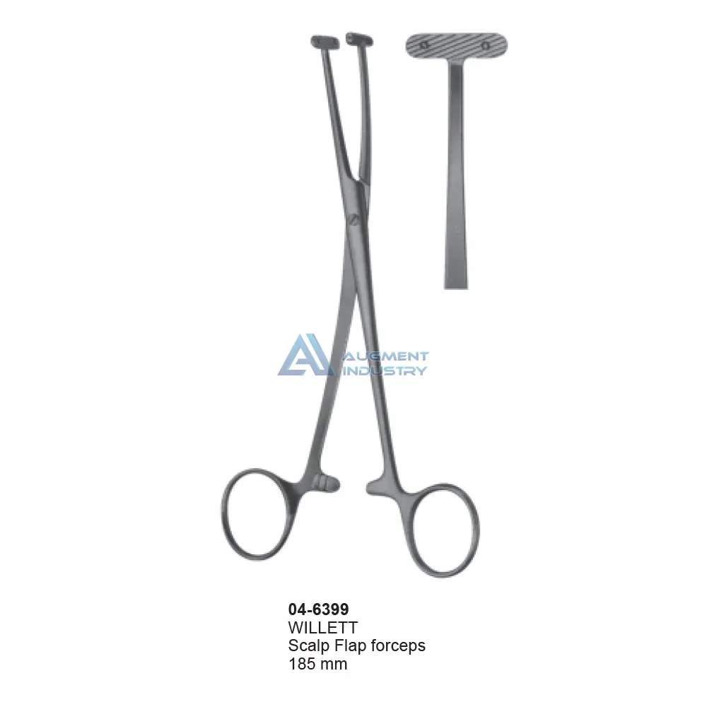WILLETT Scalp Flap forceps 185 mm Obstetrics Forceps Stainless Steel Surgical Instruments