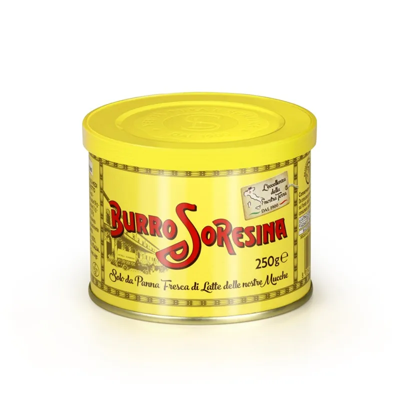 Premium Quality Made in Italy Butter Soresina tin 250 g 100% milk cream delicious For Sale