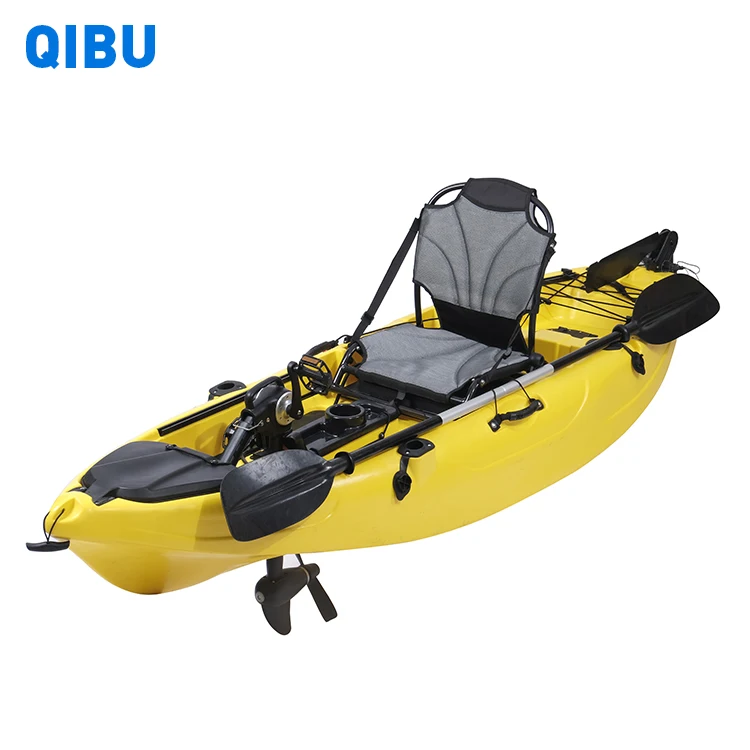 QIBU OEM Plastic Fishing Kayak Pedal Rotomolded Kayak Sit on Top Pedal Kayak with Pedal  Single person